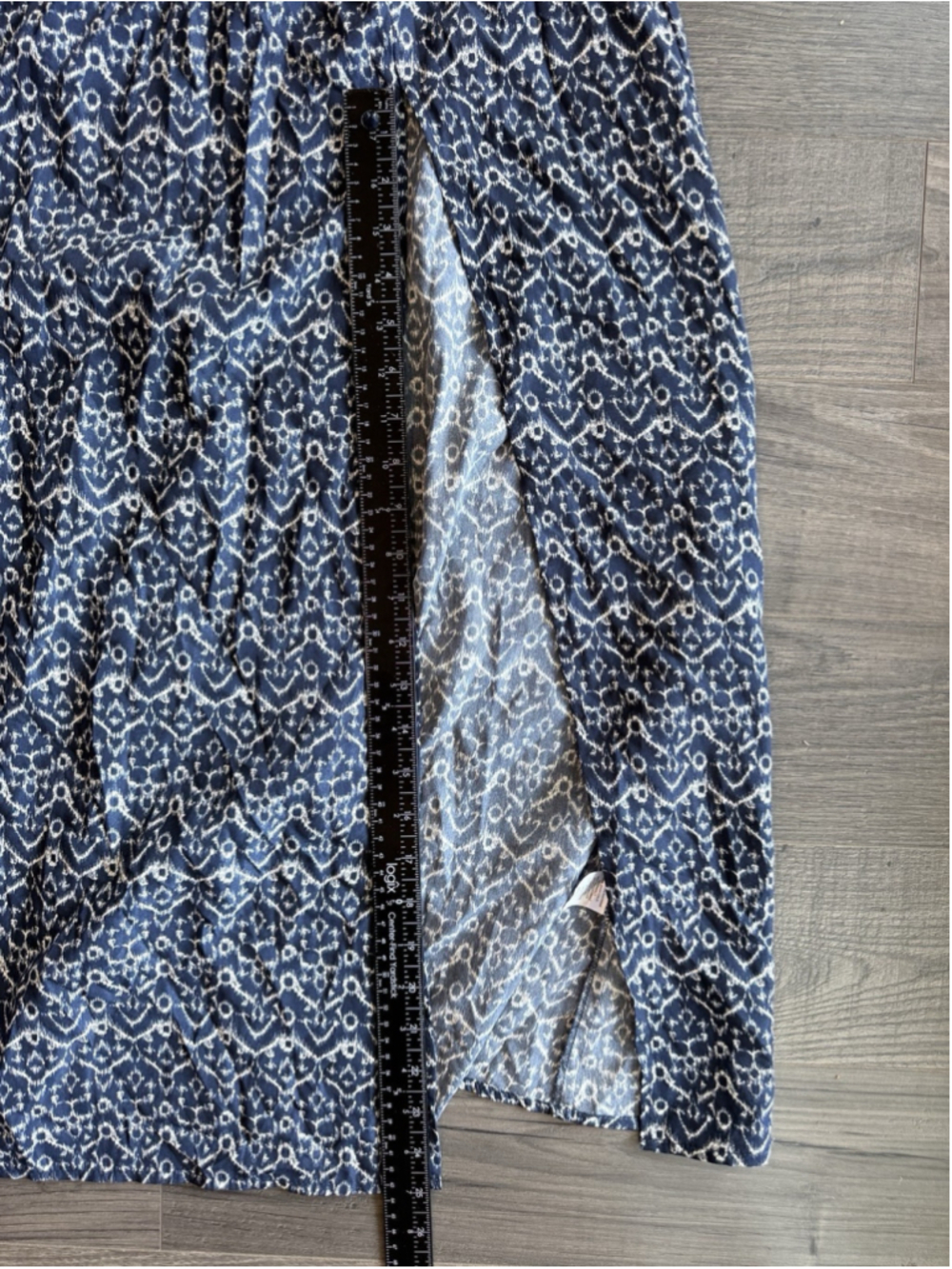 BP Nordstrom Indigo Ikat Halter Maxi Dress NWT Boho Festival Resort Euro Summer - Picture 8 of 13